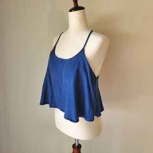 American Eagle Flowy Crop Top Fize Medium Fun Back